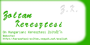zoltan keresztesi business card
